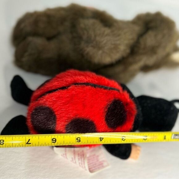 2-Anne Geddes Ladybug & Baby Squirrel Plush Stuffed Dolls 8-9" 1998 1-NWT - Picture 12 of 13